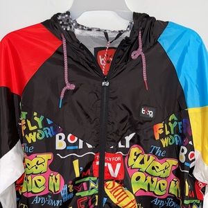 NWT Born Fly Zip Down Hooded Wind Breaker Size XXL